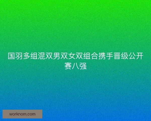 国羽多组混双男双女双组合携手晋级公开赛八强